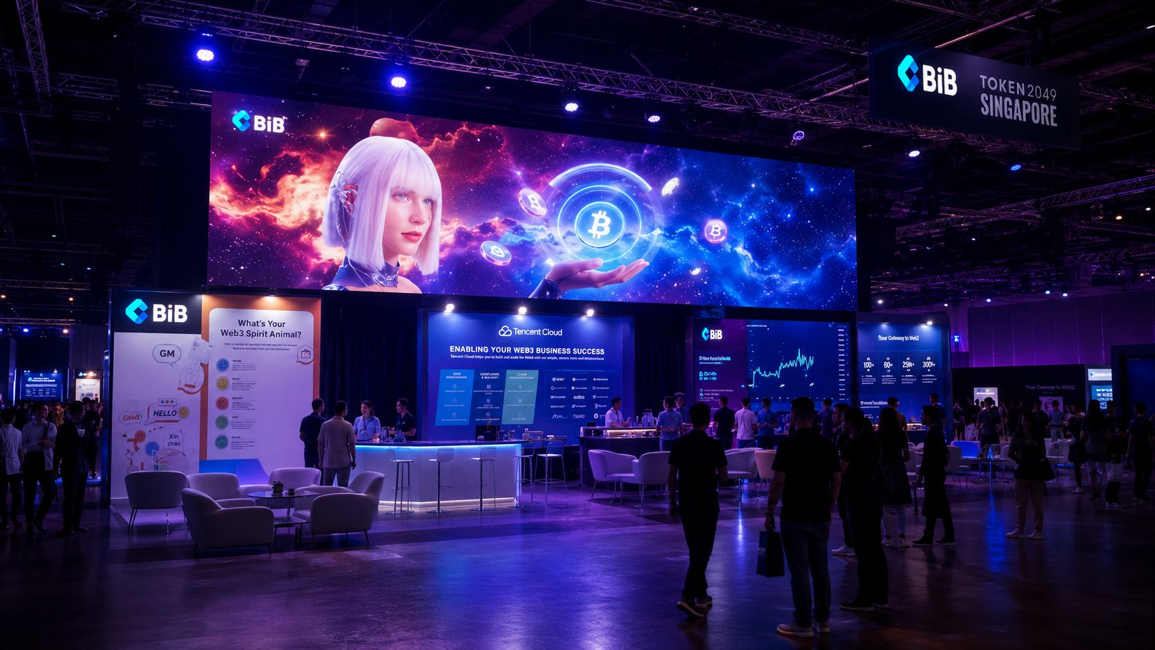 BIB Token2049 booth visual
