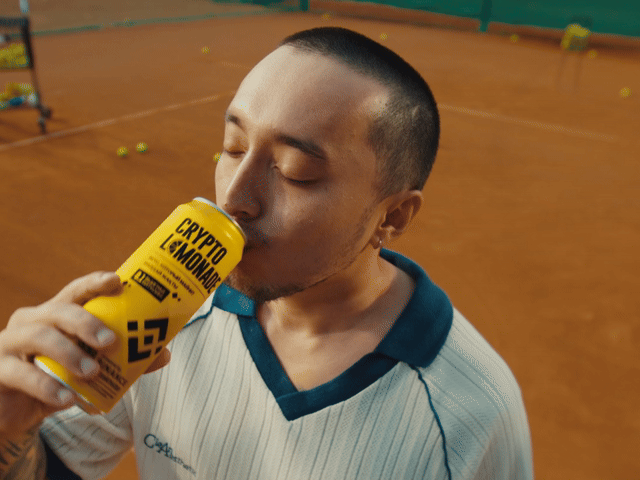 Binance Crypto Lemonade tennis scene