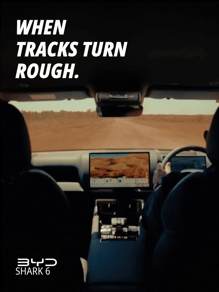 BYD Shark 6 rough tracks sequence
