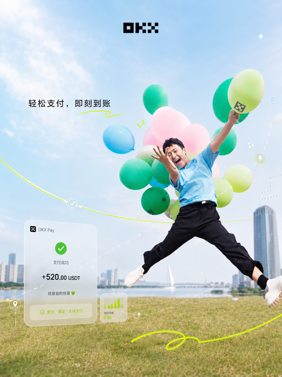 OKX Pay 气球支付物料