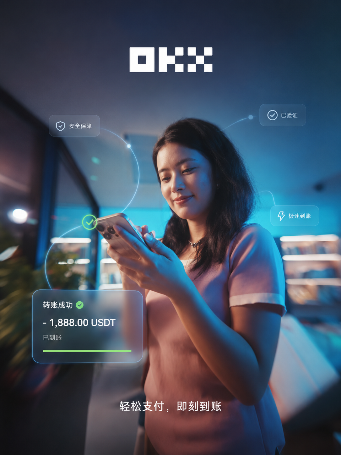OKX Pay 转账成功物料